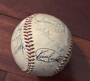 roger maris Kirby Puckett Lou Brock Jsa Signed Baseball 17 Signatures - Picture 1 of 10