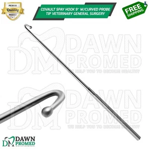 Covault Kastrationshaken 9 Zoll mit gebogener Sondenspitze Veterinär Allgemeinchirurgie Instrumente - Bild 1 von 8