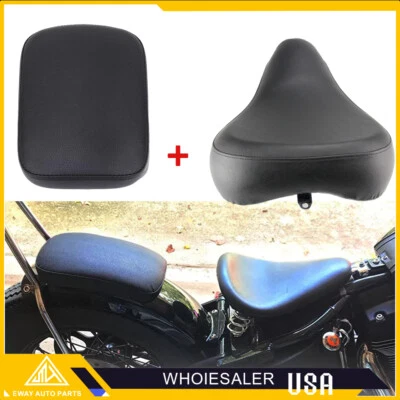 Asiento de conductor duradero y asiento de guardabarros para Harley Sportster XL 883 1200 1983-03 Foto 1 de 4