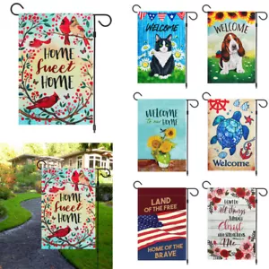 Garden Yard Flag Banner for Home Decorative House Lawn Sign 12x18", Double sided - Picture 1 of 50