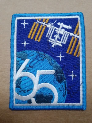 Patch NASA official ISS 65 Expedition Soyuz MS-18 Cosmodrome Baikonur autographs - Image 1 of 3
