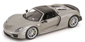1:18 Welly Porsche 918 Spyder techo rígido 2012 gris metálico/carbono - Imagen 1 de 5