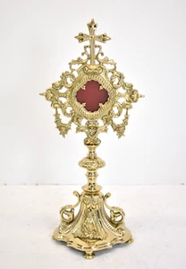 Ornate Brass French Baroque Style Reliquary for your Relic - 12 1/4" (#84) - Picture 1 of 12