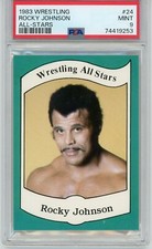 1983 Wrestling All Stars ROCKY JOHNSON Rookie Card #24 GRADED PSA 9 WWE WWF