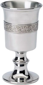 Cáliz de peltre de 370 ml con bandas de diseño de dragón celta gran regalo - Imagen 1 de 4