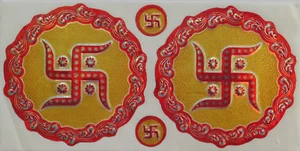 Small Auspicious Hindu/Buddhist Stickers Holographic Foiled * 5.9cm (S7) - Picture 1 of 1