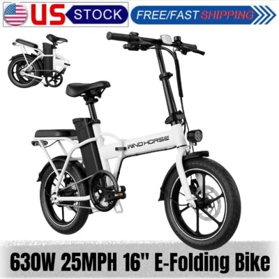 Folding Electric Bike for Adults 630W 25MPH Electric Bicycle Commuter Ebike 2024 - Image 1 of 4