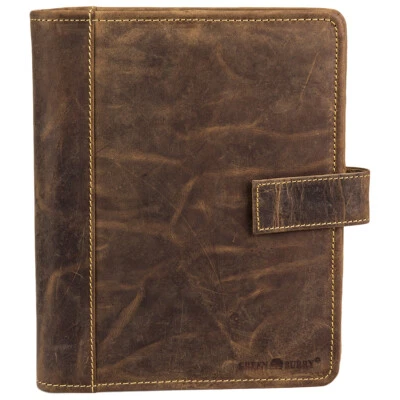 Greenburry Vintage Leder Schreibmappe A5 Aktenmappe Konferenzmappe Mappe 1787A