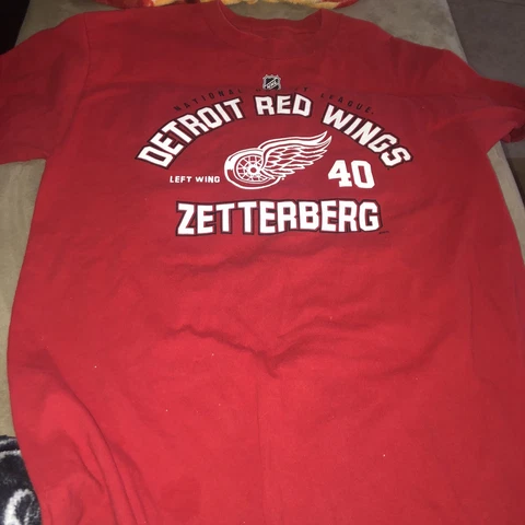 HENRIK ZETTERBERG DETROIT RED WINGS JERSEY T SHIRT Hockey NHL Adult Lg Cover