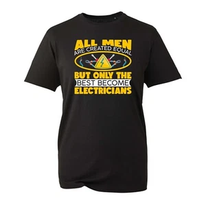 T-shirt Best Man Become elettricisti Electirc ingegneri strumenti di citazione top di lavoro - Foto 1 di 3