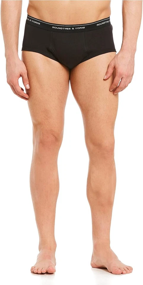 Трусы с низкой талией в ассортименте Roundtree & Yorke упаковка 3 шт. (черные, 40) - Изображение 1 из 1
