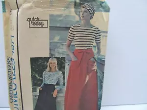 McCall's 4871 Misses Knit Top Scarf Skirt Size M Sewing Pattern #565 - Picture 1 of 12