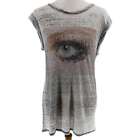 Pam & Gela Gray Jewel Eye Print Short Sleeve Shirt