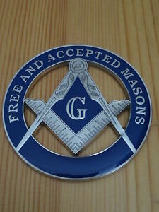 Masonic Auto Car Badge Emblems mason freemason E26 FREE AND ACCEPTED MASONS