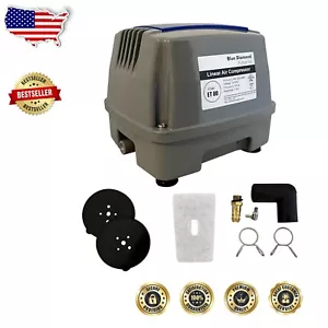 Grey Aluminum 75L/min Air Pump for Septic & Pond Use - Whisper Quiet & Durable - Picture 1 of 2