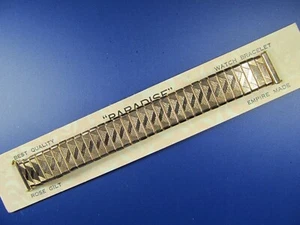 Empire MidCentury ROSE GILT 5 3/8-11" Stretch 16mm Pink Watch Band. - Imagen 1 de 3