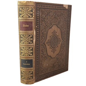 Heinrich Heine Complete Works Sämtliche Werke Vol 3 Antique 1898 HC Book Meyers - Picture 1 of 19