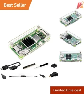 Raspberry Pi Zero Case with Heatsink, HDMI Adapter & Power Switch | Clear Design - Picture 1 of 10