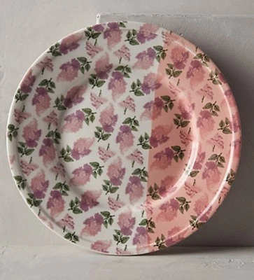 Plato Anthropologie STREAKED SLIGHT Postre Rosa Floral Bloque de Color 8.75" Nuevo en Caja Foto 1 de 4