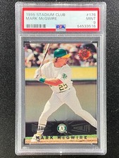 1995 Stadium Club  "Virtual Reality"  Mark McGwire  PSA 9  Oakland Athletics