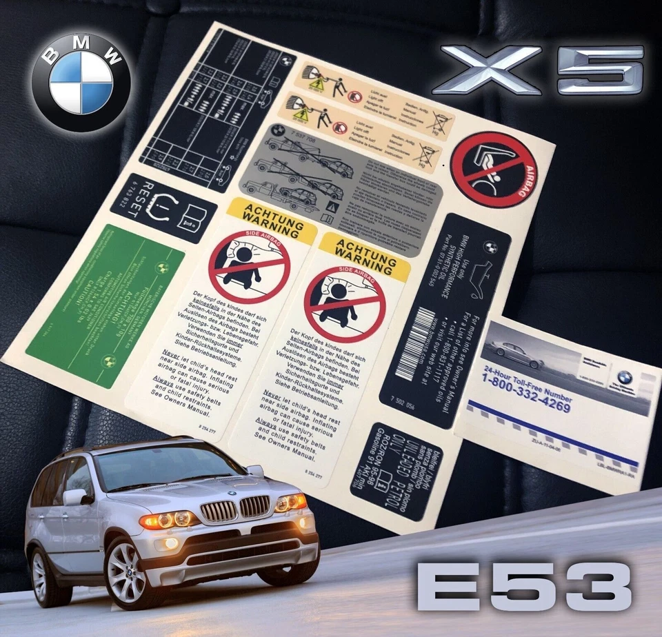 Juego de calcomanías pegatinas para BMW X5 E53 todos los modelos mejor calidad Foto 1 de 1