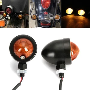 2x Motorcycle Bullet Turn Signals Light For Yamaha Virago XV 250 500 535 700 750 - Picture 1 of 10