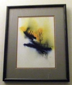 DAN TAGGERT Original Watercolor Painting by Virginia Psychic '80s Artist Signed - Picture 1 of 5