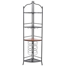 HOMCOM  Étagère style industriel étagère à bouteille casier à vin à bouteilles