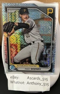 Paul Skenes - 2024 Bowman Chrome - Mojo Megabox Refractor Rookie - Pirates! - Picture 1 of 3