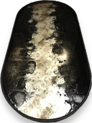 Treat Ethnicraft Black Organic Wood & Glass, Hand Painted, 71x36x3cm BRAND NEW - Image 1 of 4