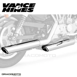 Harley XL 883 C Sportster Custom 2004-2010 Twin Slash Exhaust Vance & Hines 1... - Picture 1 of 4