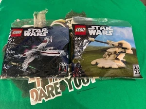 Lego Star Wars X-wing Starfighter 30654 & AAT 40680 New Sealed In Bag - Picture 1 of 6