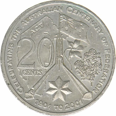 Australia | 20 Cents Coin | Australian Capital Territory | KM:552 | 2001 - Image 1 of 4
