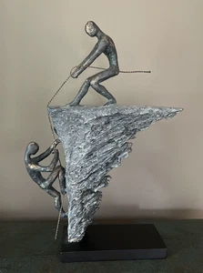 2021 ABSTRACT MODERN ART SCULPTURE ROCK CLIMBING POLYSTONE STATUE - Picture 1 of 15