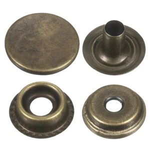 Juego de 30 botones de tapa de botón de 15 mm de metal para manualidades, bronce - Imagen 1 de 7