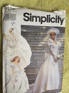 Vestido de novia estampado costura Simplicity 7429 talla 14-22 - Imagen 1 de 2