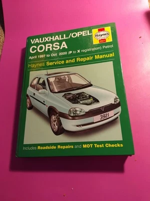Haynes Vauxhall / Opel Corsa 1997 - 2000 Petrol Owners Workshop Manual Hardback - Image 1 of 3