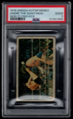 Amada Menko Flying Kick 1978 Andre the Giants Inoki PSA 2 Foto 1 de 3