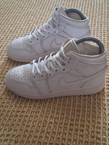 nike jordan 1 mid White UK Size 3 - Picture 1 of 6