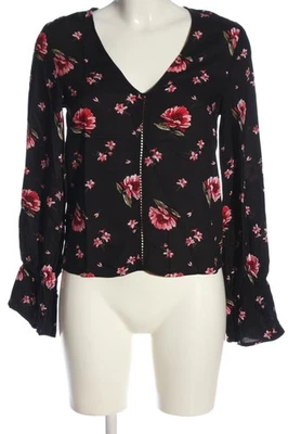 H&M DIVIDED Blouse à manches longues Dames Blouse T EU 32 noir-rouge-kaki - Photo 1/4