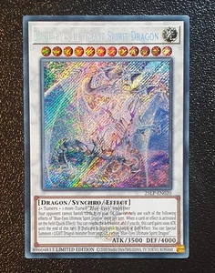 Yugioh 25LP-EN020 Blue-Eyes Ultimate Spirit Dragon Emblazoned Secret Rare MINT - Picture 1 of 2