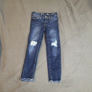 Old Navy Jeans Jeggings High Rise Rockstar Kids Girls Blue Sz 5 Distressed - Picture 1 of 10