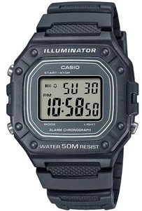 Casio W218H-BVAKC Dig Watch mit grauem Resin Band Stoppuhr Alarm 10 Jahre Batt 50m D3 - Bild 1 von 6