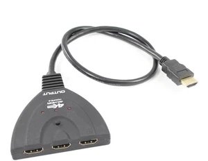3 IN/1 OUT HDMI Switch AUTO-SELECT Pigtail Style 4Kx2K @60Hz/4:4:4/HDCP2.2 - Picture 1 of 2