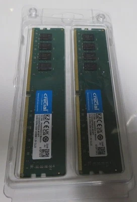 Crucial 64GB (2 x 32GB) DDR4-3200 PC4-25600 CL22 Dual Channel Desktop Memory - Image 1 of 2