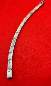 925 Sterling Silver Vintage Italy Milor Screw Head Link Bracelet 7.5 - Picture 1 of 4