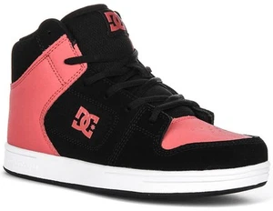 Dc Shoes Manteca 4 Hi Lace Up High Top Skate Trainer Negro Rojo Joven UK 3 - 6 - Imagen 1 de 13