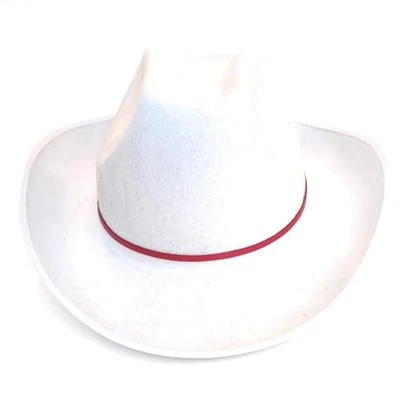 Banda para Sombrero Festivo Estrecho Rojo Cuero Buckskin con Bolo Dorado Diapositiva Talla Única  Foto 1 de 4