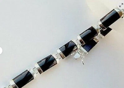 Pulseira Lucky Link natural de jade, ágata e pedra preciosa turquesa folheada a prata/ouro - Imagem 1 de 4