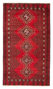 Vintage Hand-Knotted Area Rug 3'7" x 6'1" Traditional Wool Carpet - Picture 1 of 9